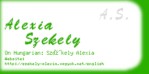 alexia szekely business card